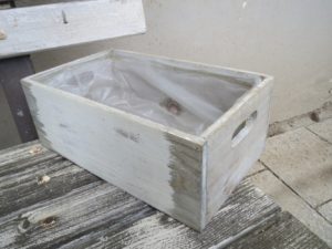 Bedýnka dřevo šedá malá, 26x15x10cm