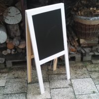 Tabule áčko bílá dřevěná, 50 x 105 cm