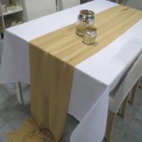 Textilie - šifon na stůl, hnědá, 3m