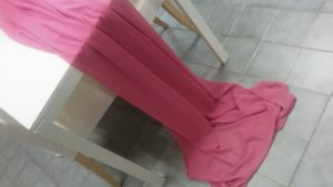 Textilie - šifon na stůl, tmavě růžová, 3m